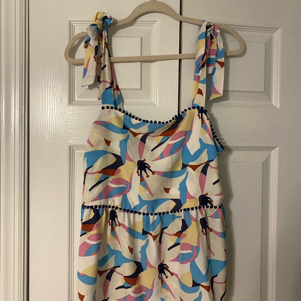 THML Junior Abstract Floral Tie Shoulder Top